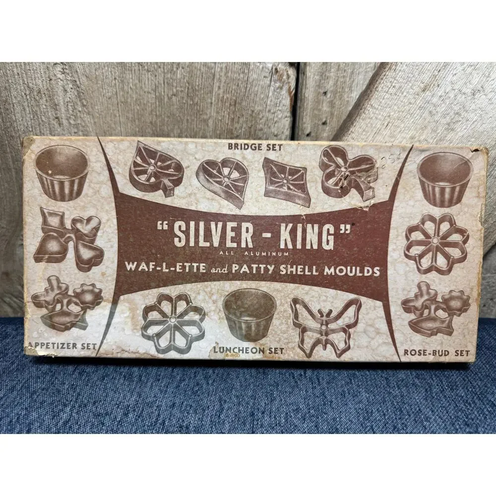 Vintage Silver King Waf - L - Ette Patty Shell Rosette Mold Waffle Kit Luncheon